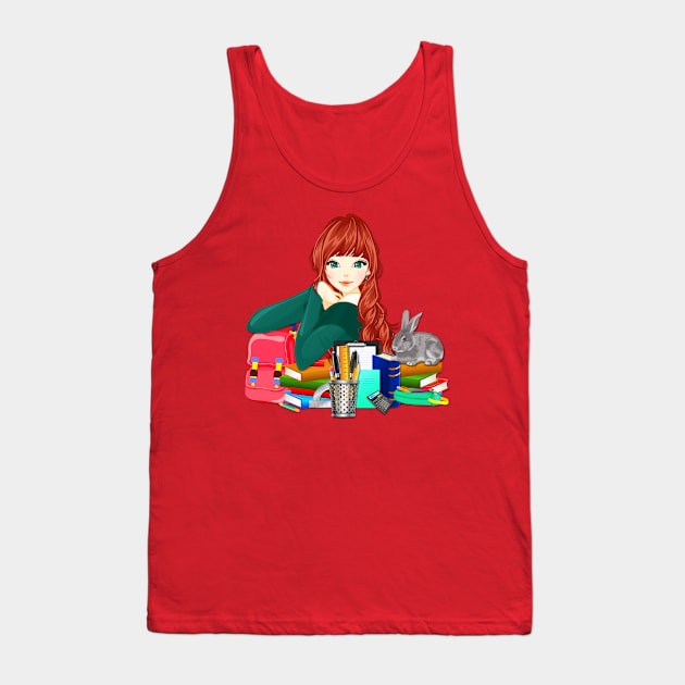 study girl Tank Top by M_Mary